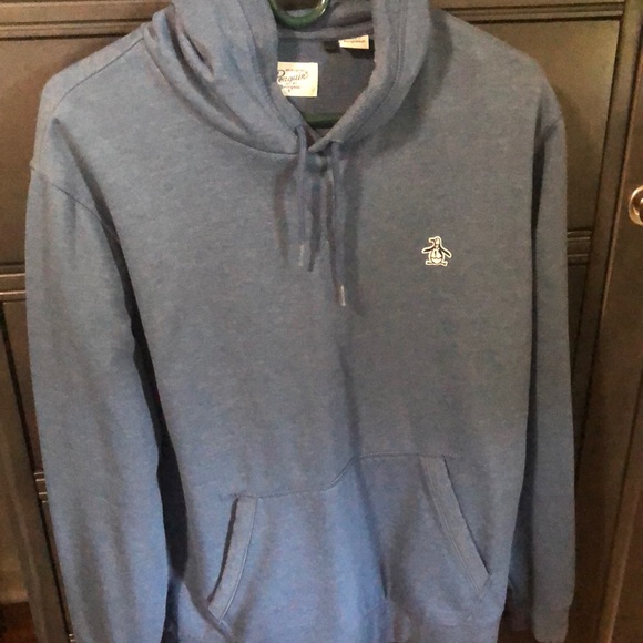 Men’s blue penguin hoodie size large - Picture 1 of 3